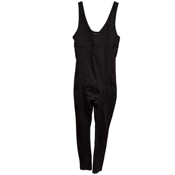 Fabletics Eloise Zoned high Compression Bodysuit Black Catsuit Small - Picture 1 of 5